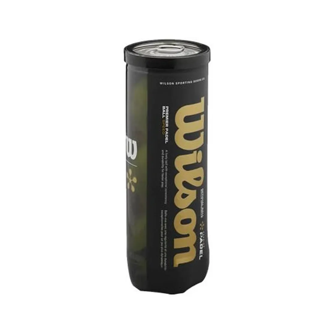 Tube de 3 Balles Wilson Premier Padel Speed - Équipement de Padel de Qualité