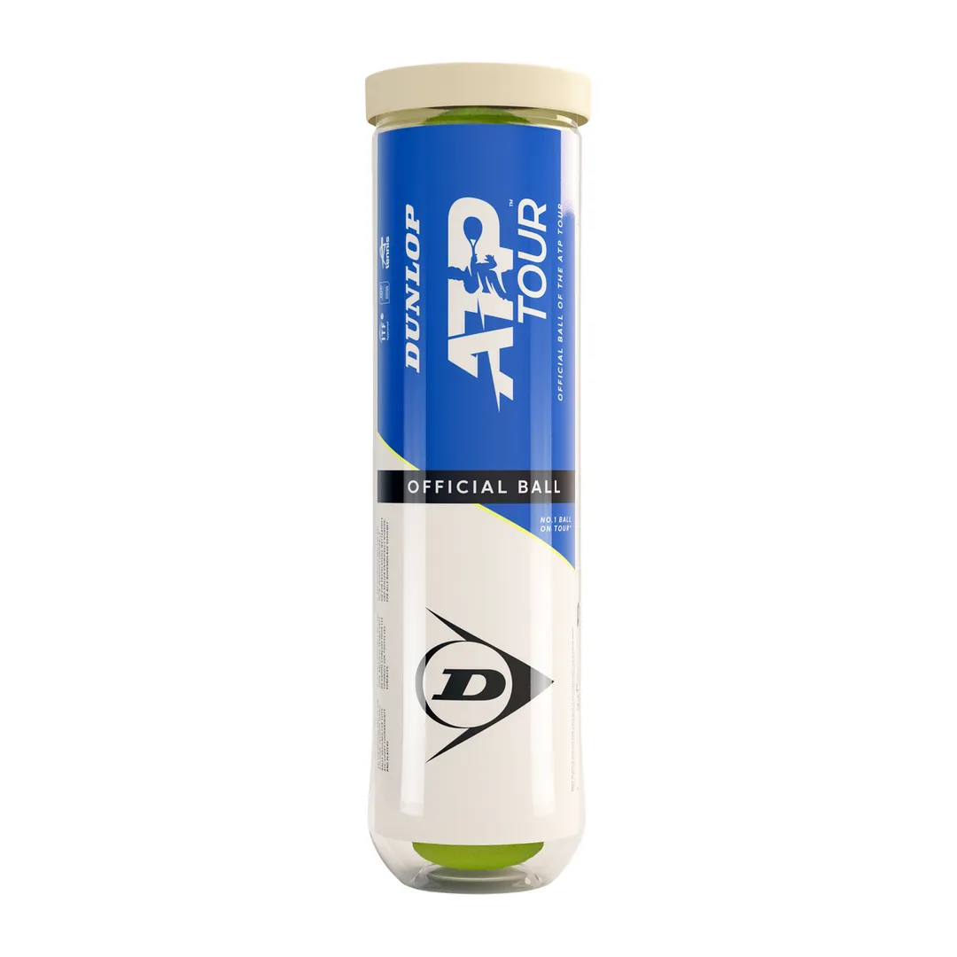 TUBE DE 4 BALLES DUNLOP TENNIS ATP TOUR