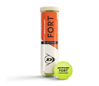 Tube de 4 Balles de Tennis Fort Clay Court