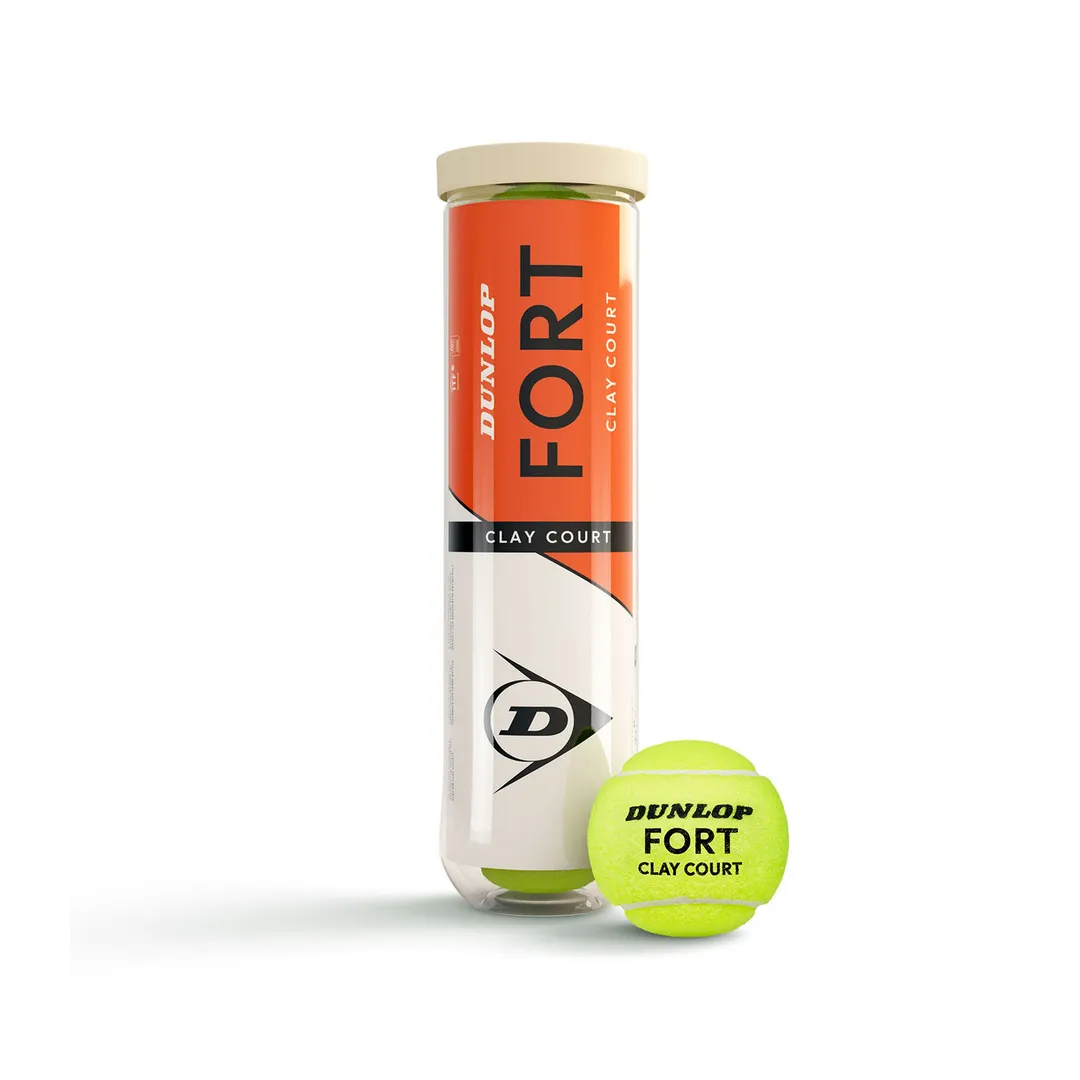 Tube de 4 Balles de Tennis Fort Clay Court