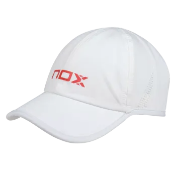 Casquette Nox Blanche avec Logo Rouge - Accessoire de Mode