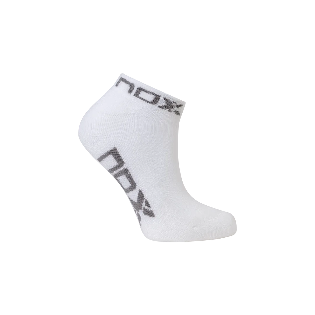 Chaussettes Basses Blanches Logo Gris pour Femme - Accessoire de Mode