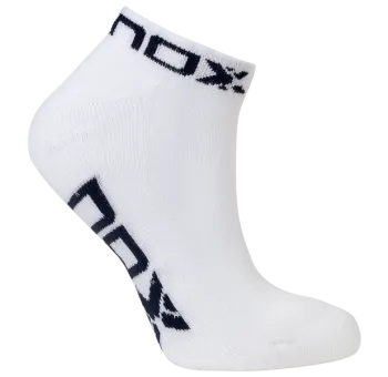 Chaussettes Basses Blanches avec Logo Bleu pour Femme