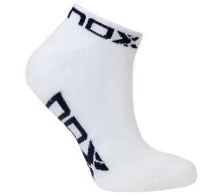 Chaussettes Basses Blanches avec Logo Bleu pour Femme