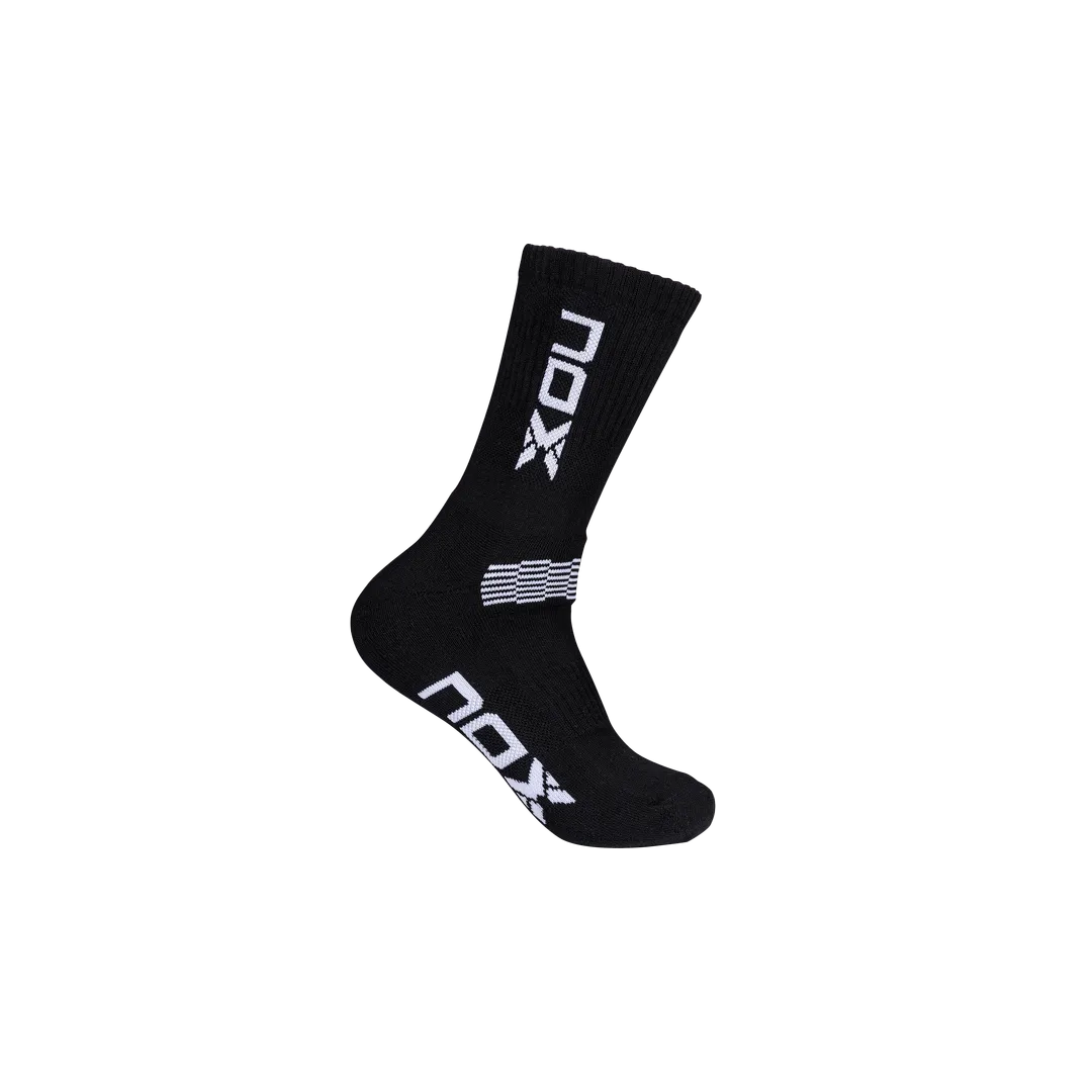 CHAUSSETTES NOX HOMMES NOIR LOGO BLANC