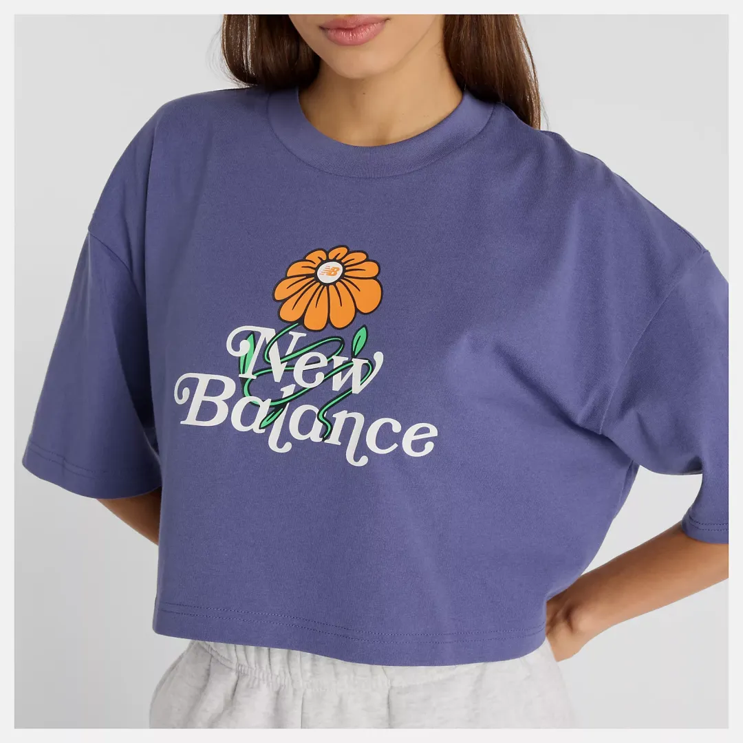 Athletics Flower Oversized Cropped T-Shirt