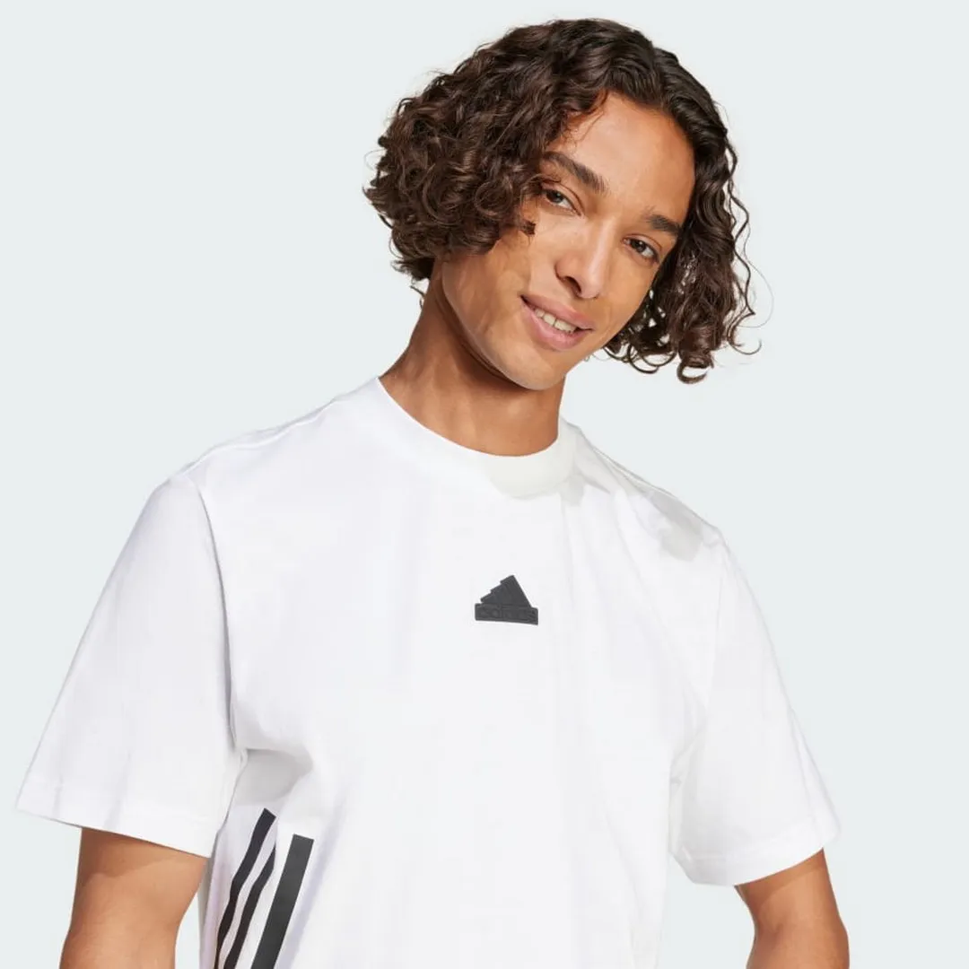 T-shirt adidas 3 bandes Future Icons en coton doux