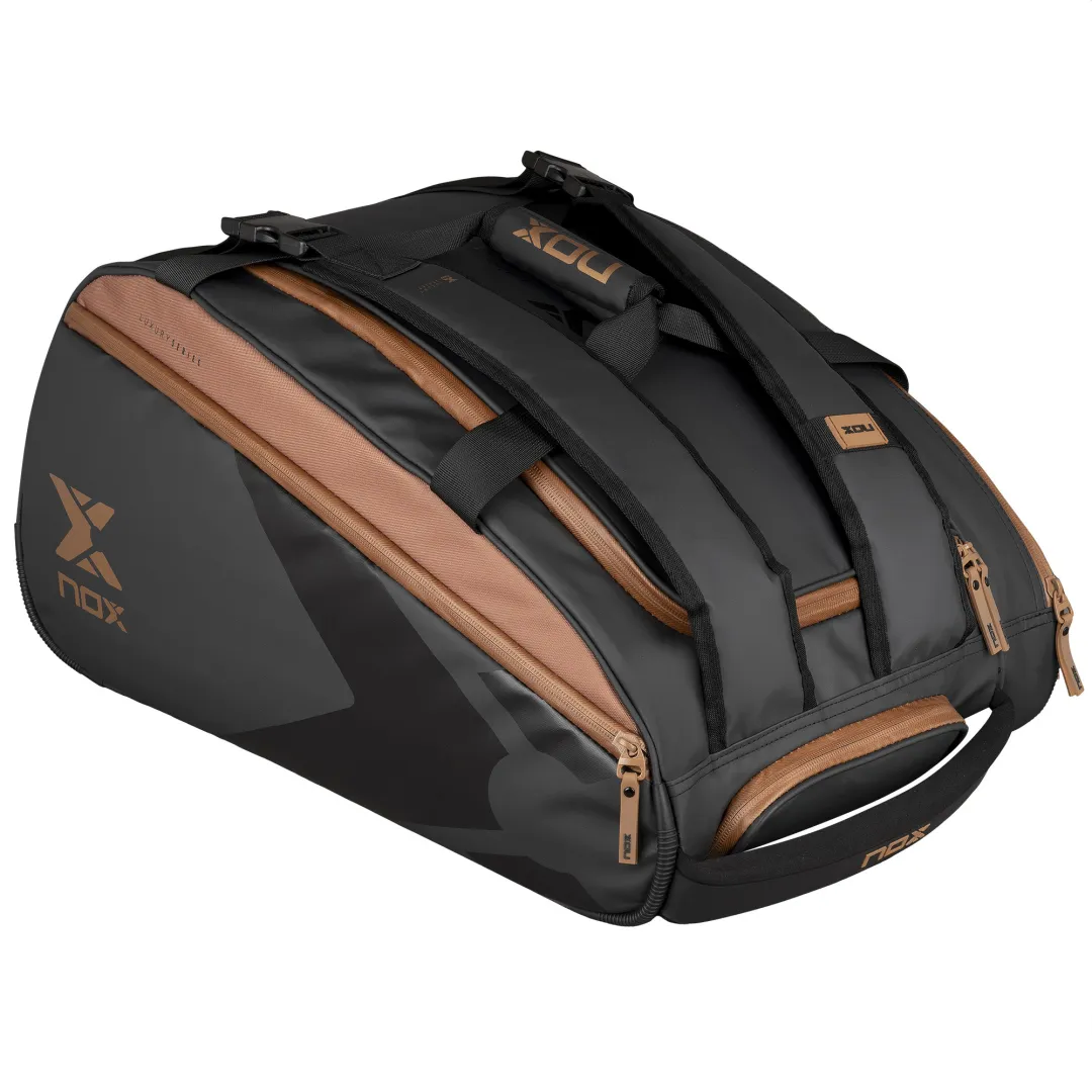 Sac de Padel NOX Luxury Open Series Noir/Marron - Confort et Durabilité