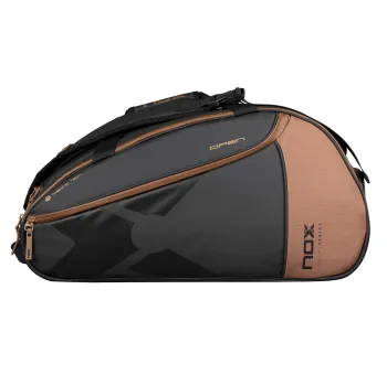 Sac de Padel NOX Luxury Open Series Noir/Marron - Confort et Durabilité