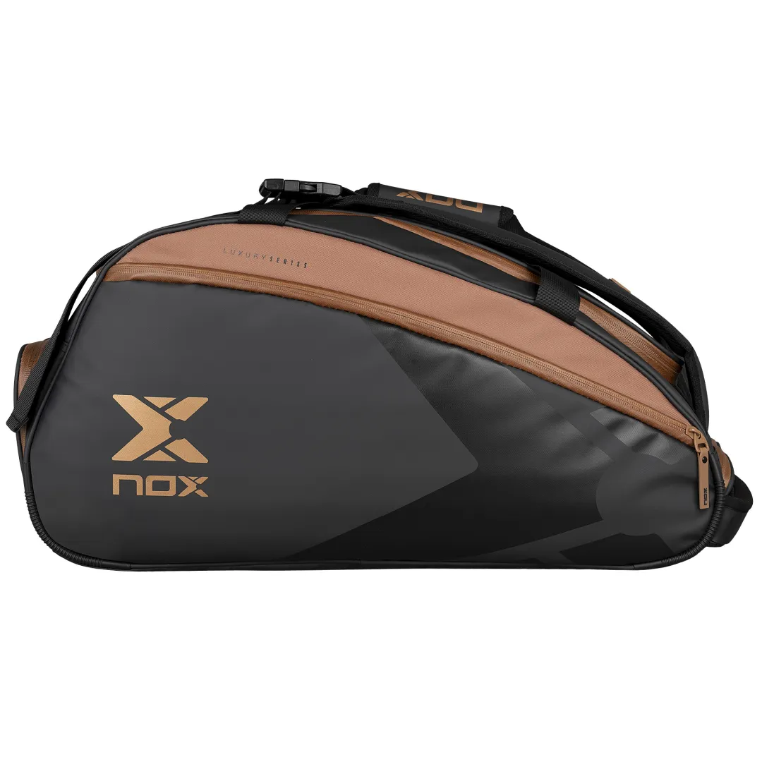 Sac de Padel NOX Luxury Open Series Noir/Marron - Confort et Durabilité