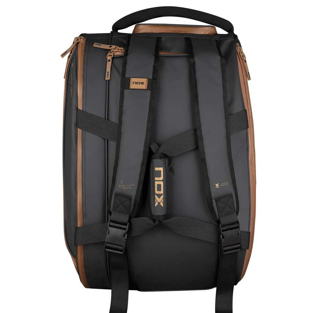 Sac de Padel NOX Luxury Open Series Noir/Marron - Confort et Durabilité