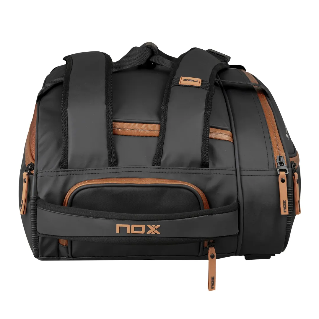Sac de Padel NOX Luxury Open Series Noir/Marron - Confort et Durabilité