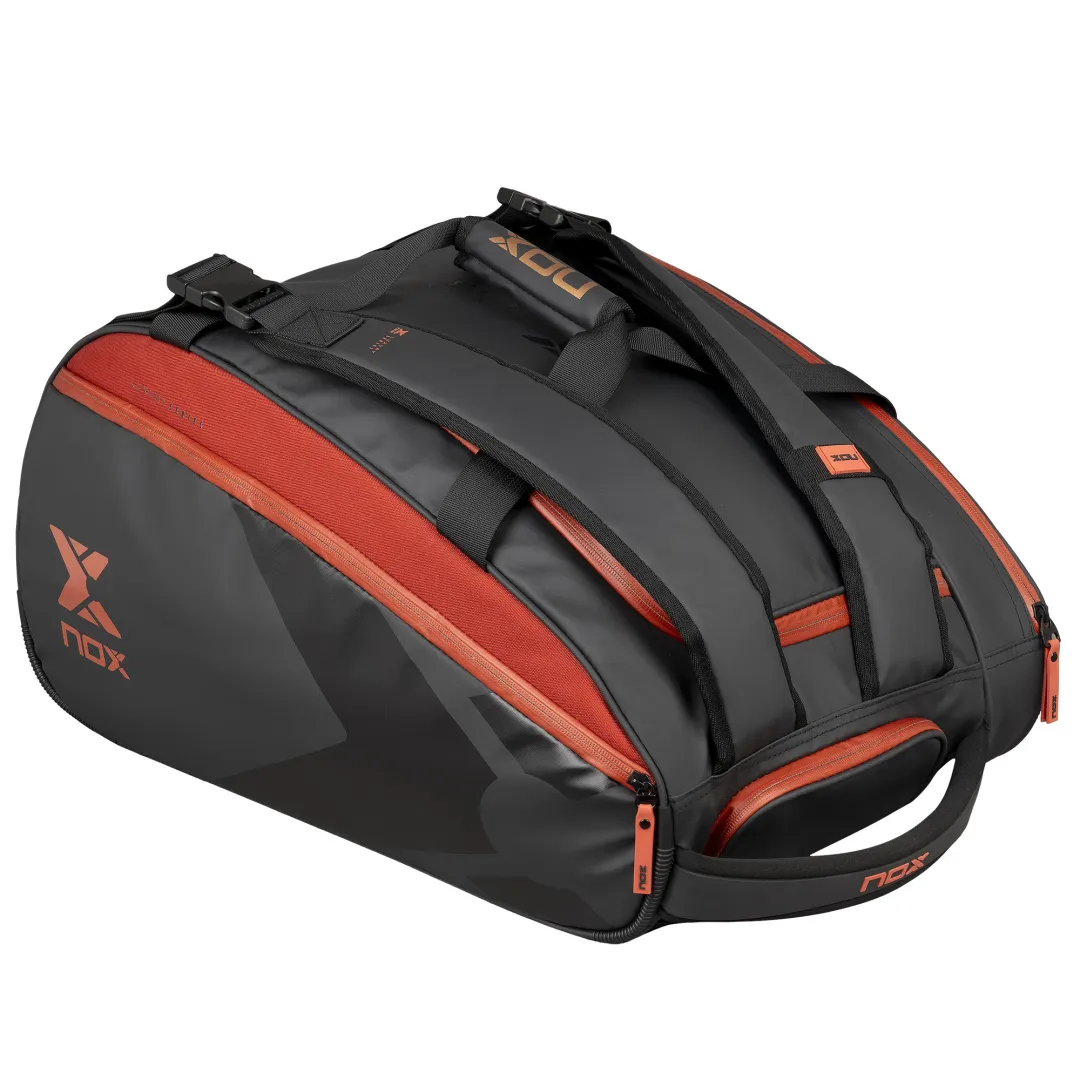 Sac de Padel NOX Luxury Open Series Noir/Rouge - Organisation et Protection Optimale pour votre Équipement