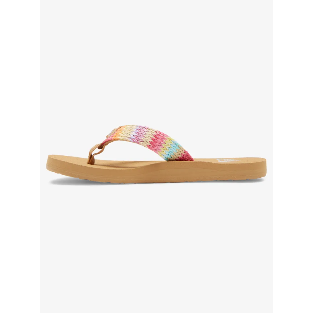 Tongs Roxy Porto Raffia pour filles
