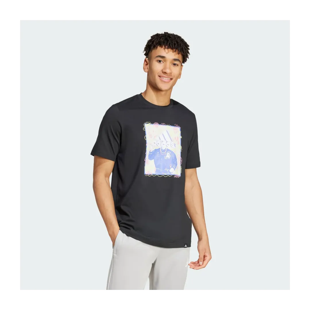 T-Shirt Doodle Noir – Style Créatif et Moderne