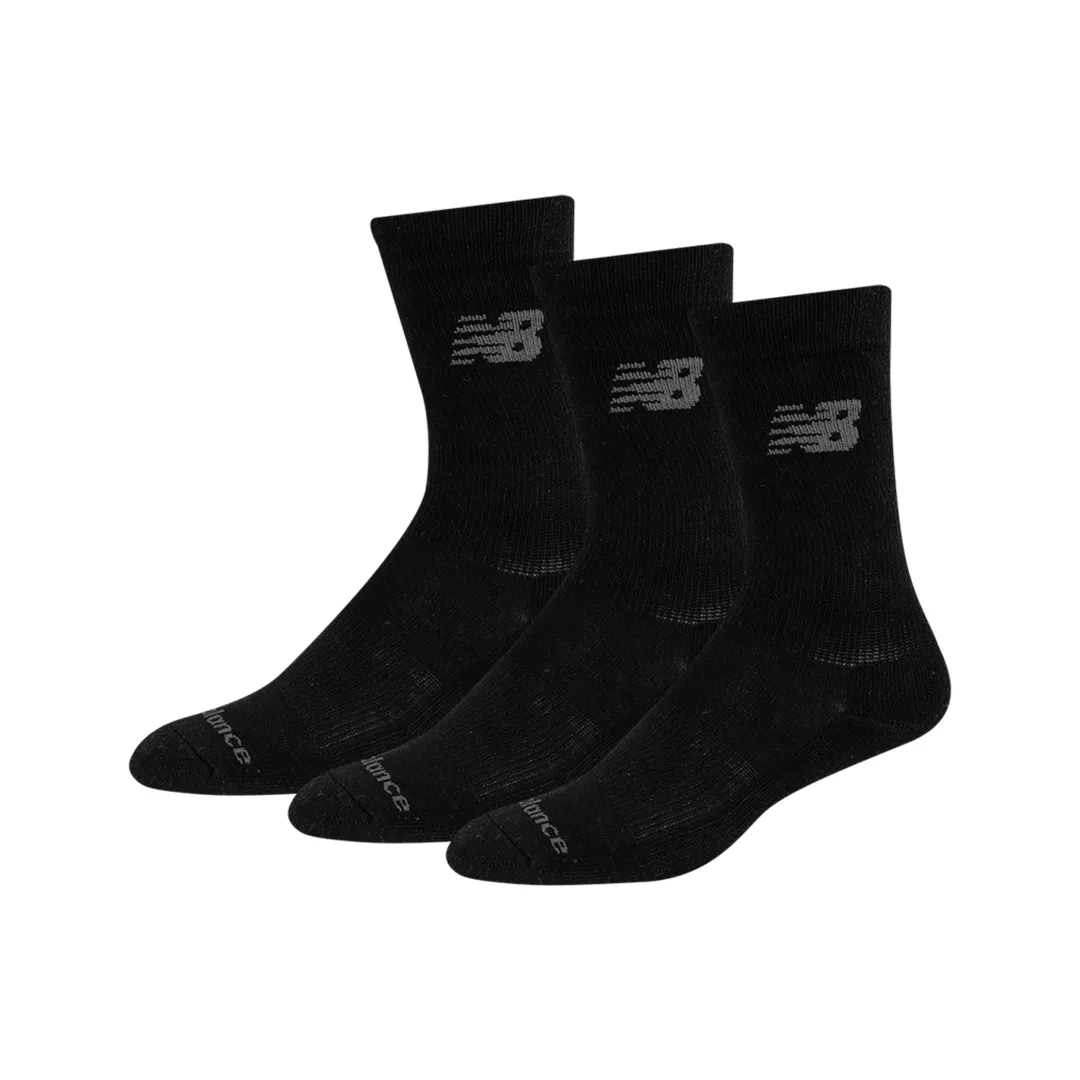 Performance Cotton Cushioned Crew Socks - Pack of 3
