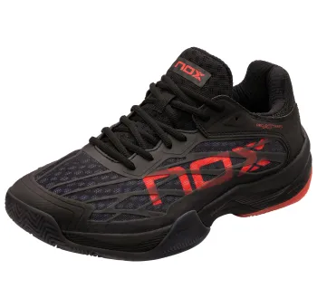 Chaussures de Padel NOX AT10 Lux Noir Rouge - Confort, Stabilité, Performance