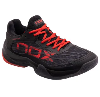 Chaussures de Padel NOX AT10 Lux Noir Rouge - Confort, Stabilité, Performance