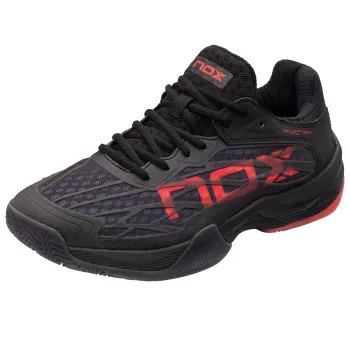 Chaussures de Padel NOX AT10 Lux Noir Rouge - Confort, Stabilité, Performance
