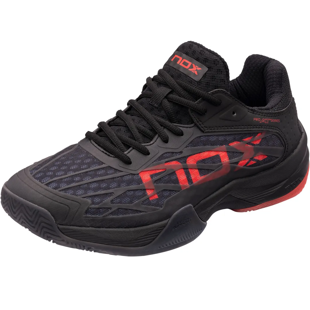 Chaussures de Padel NOX AT10 Lux Noir Rouge - Confort, Stabilité, Performance