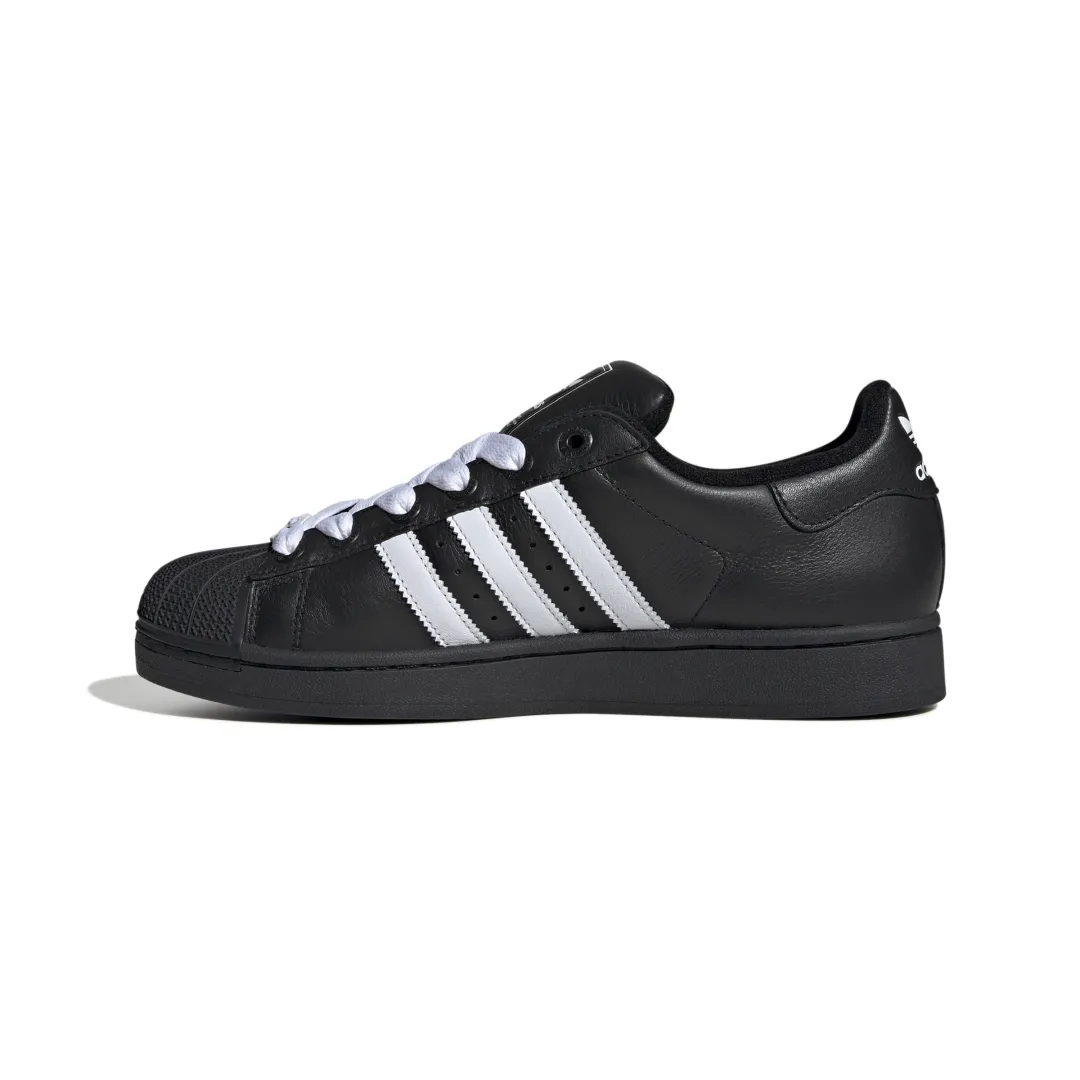Adidas Superstar II – Full Black & White Stripe