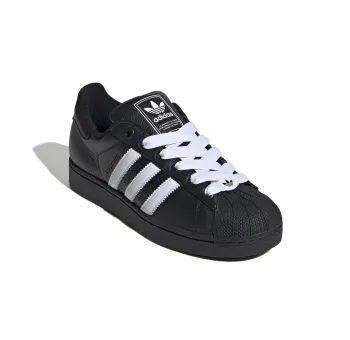 Adidas Superstar II – Full Black & White Stripe
