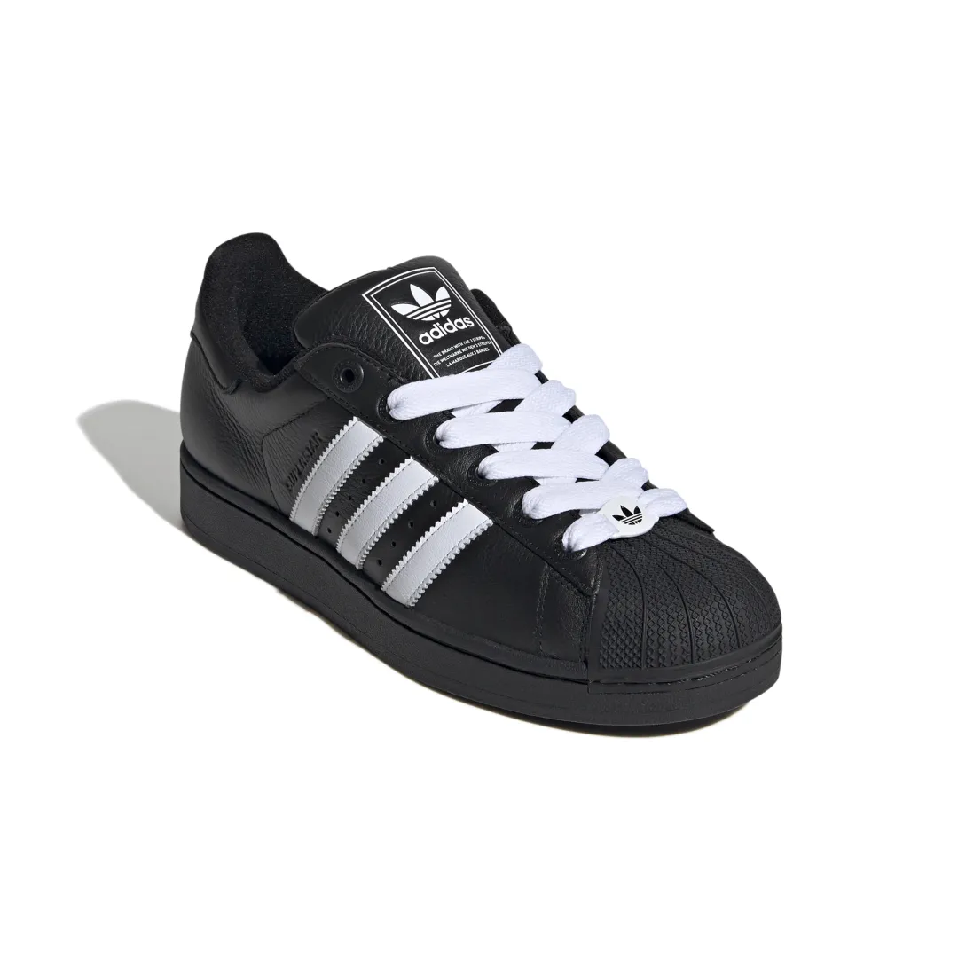 Adidas Superstar II – Full Black & White Stripe