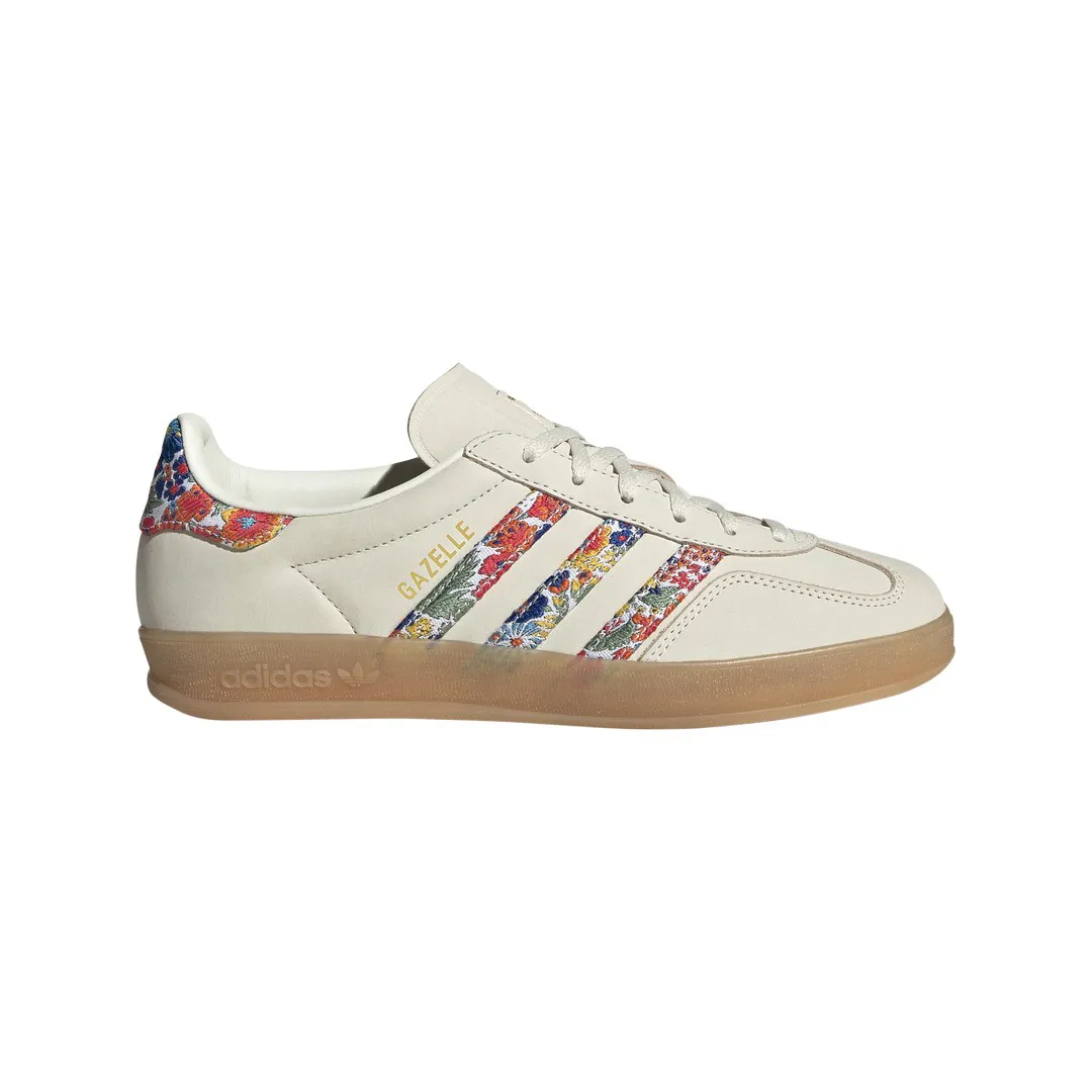 Chaussures Gazelle Indoor Femme - Blanc/Or
