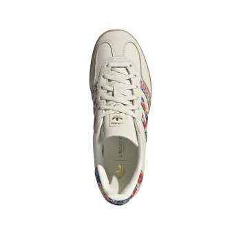Chaussures Gazelle Indoor Femme - Blanc/Or