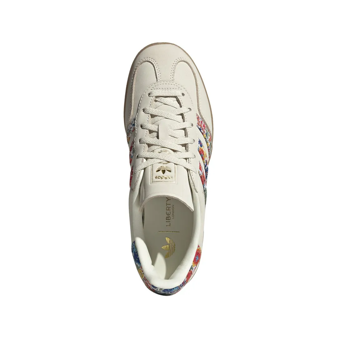 Chaussures Gazelle Indoor Femme - Blanc/Or