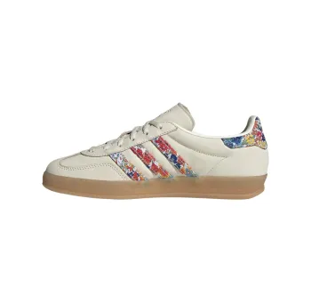 Chaussures Gazelle Indoor Femme - Blanc/Or