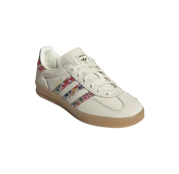 Chaussures Gazelle Indoor Femme - Blanc/Or
