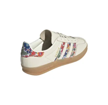 Chaussures Gazelle Indoor Femme - Blanc/Or