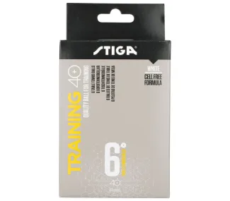 Pack de 6 Balles de Tennis de Table Training STIGA ABS - Blanc