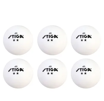 Pack de 6 Balles de Tennis de Table Training STIGA ABS - Blanc
