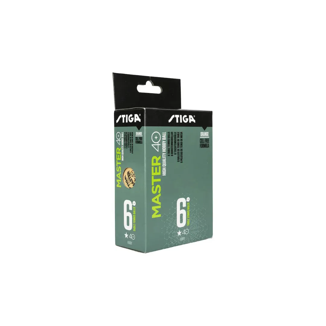 Balles TT Master 1-Star 6-Pack Orange - Balles de tennis de table de qualité supérieure