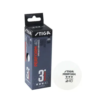 Balles TT Perform 3-Star 6-Pack Blanc - Balles de Compétition Stiga