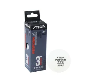 Balles TT Perform 3-Star 6-Pack Blanc - Balles de Compétition Stiga