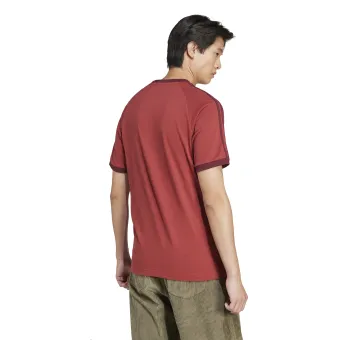 T-shirt 3 bandes Rouge briques – Classique Adidas