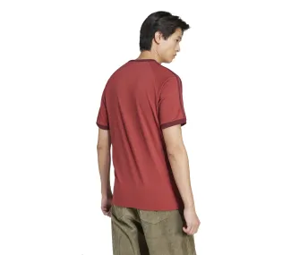 T-shirt 3 bandes Rouge briques – Classique Adidas