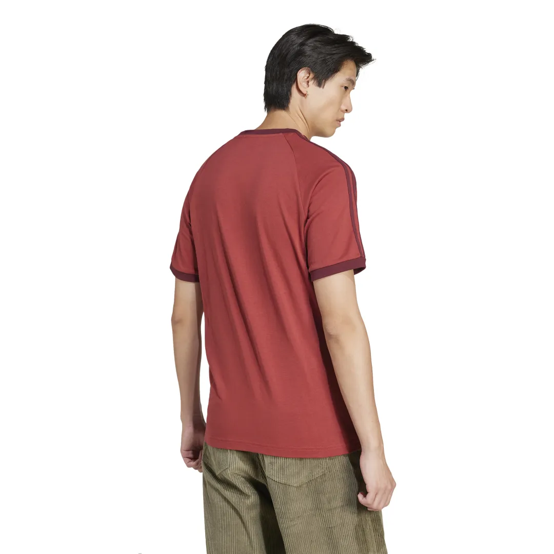 T-shirt 3 bandes Rouge briques – Classique Adidas