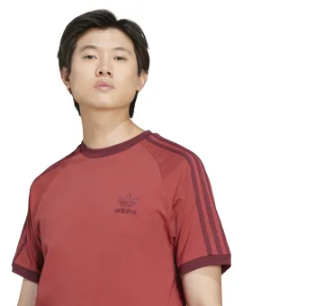 T-shirt 3 bandes Rouge briques – Classique Adidas