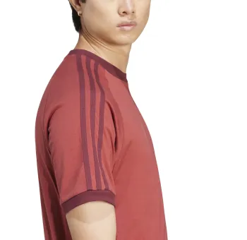 T-shirt 3 bandes Rouge briques – Classique Adidas