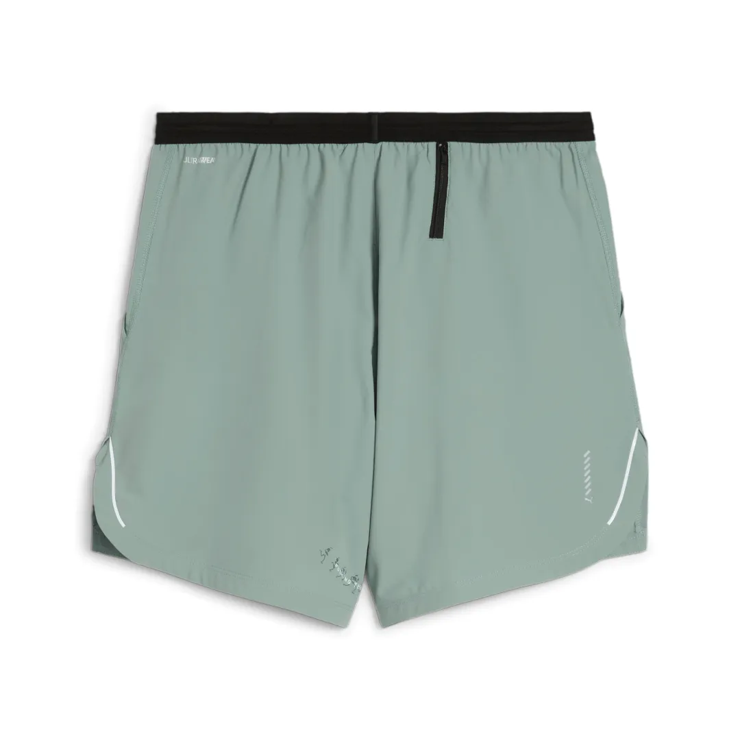 M RUN ULTRAWEAVE 6", Green Moon - Short de Course