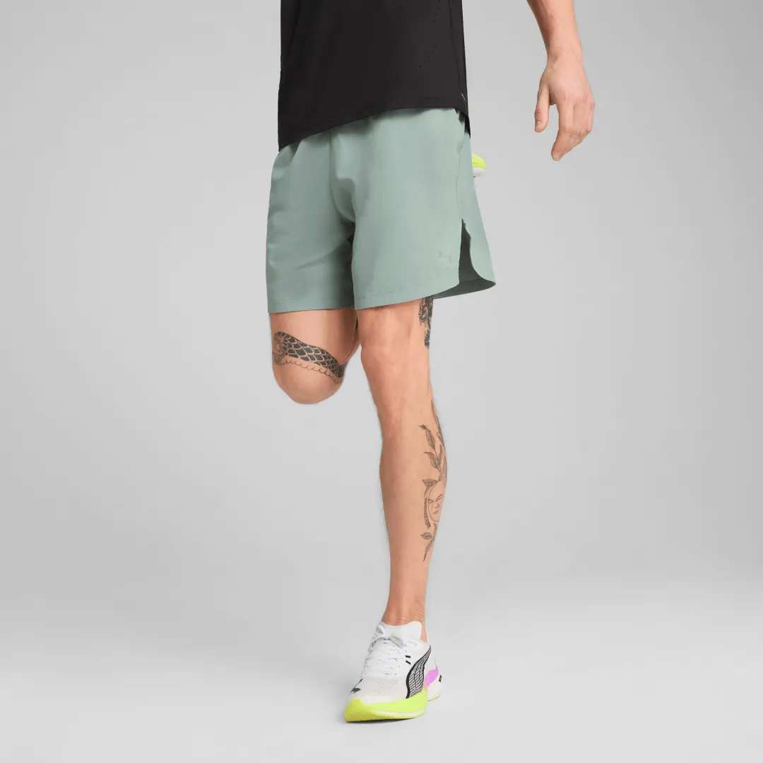 M RUN ULTRAWEAVE 6", Green Moon - Short de Course
