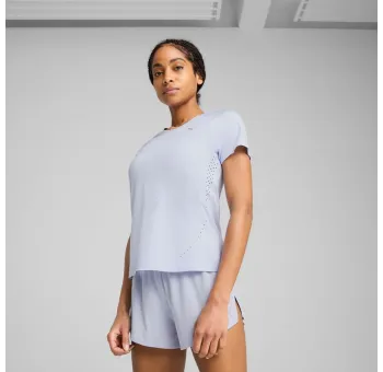 W RUN CLOUDSPUN TEE, Cool Weather-heather - Tee-shirt de Course pour Femmes
