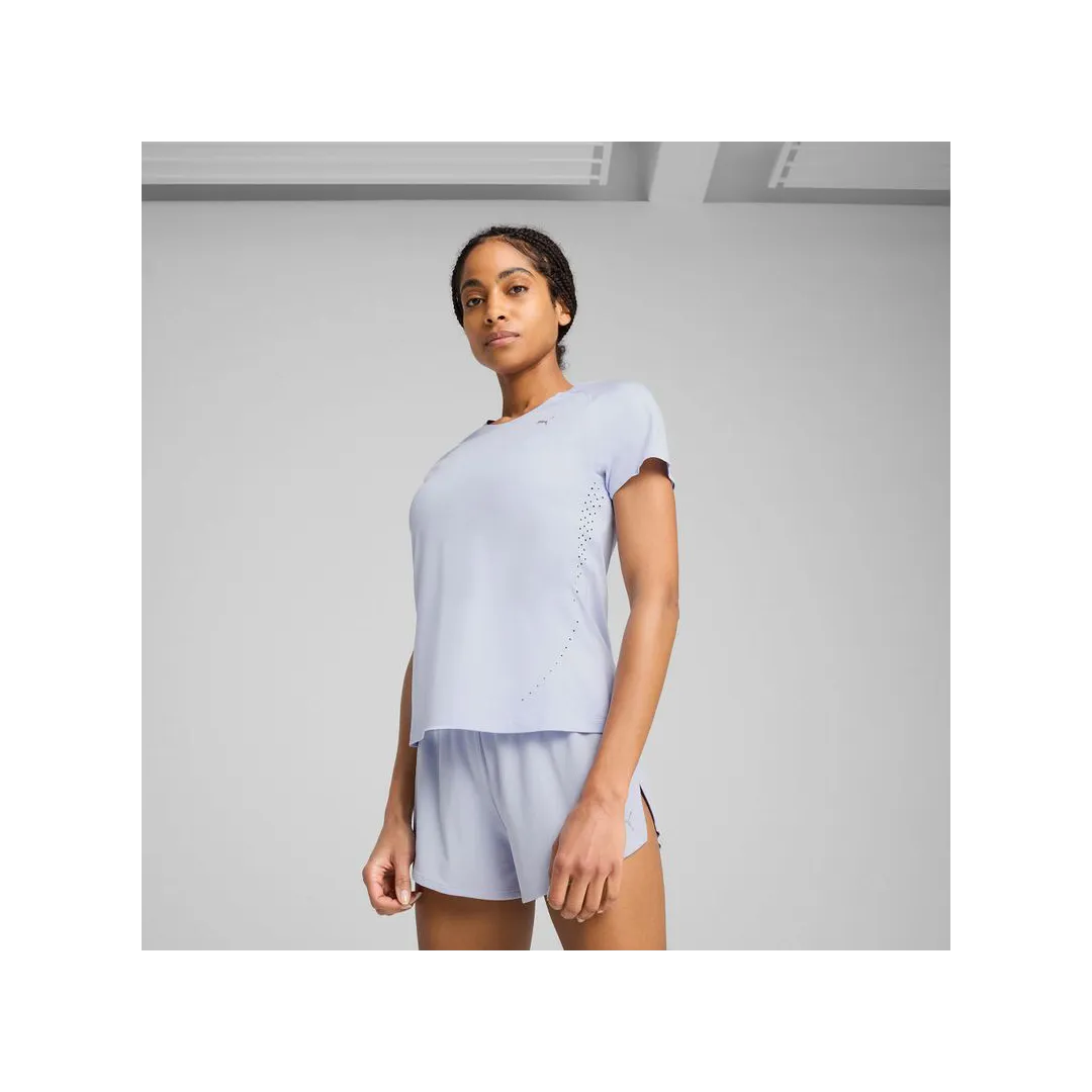 W RUN CLOUDSPUN TEE, Cool Weather-heather - Tee-shirt de Course pour Femmes