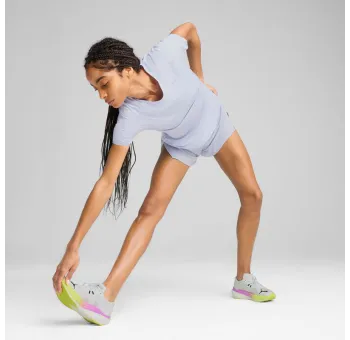 W RUN CLOUDSPUN TEE, Cool Weather-heather - Tee-shirt de Course pour Femmes