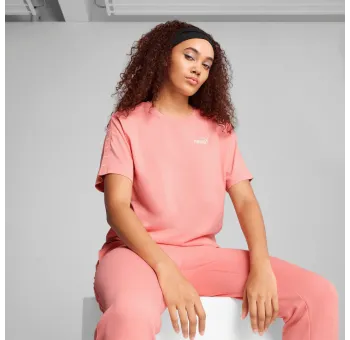 ESS TAPE Relaxed Tee en Pink Fruit