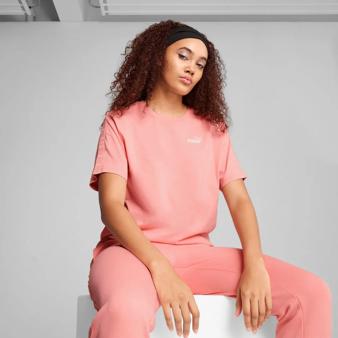 ESS TAPE Relaxed Tee en Pink Fruit
